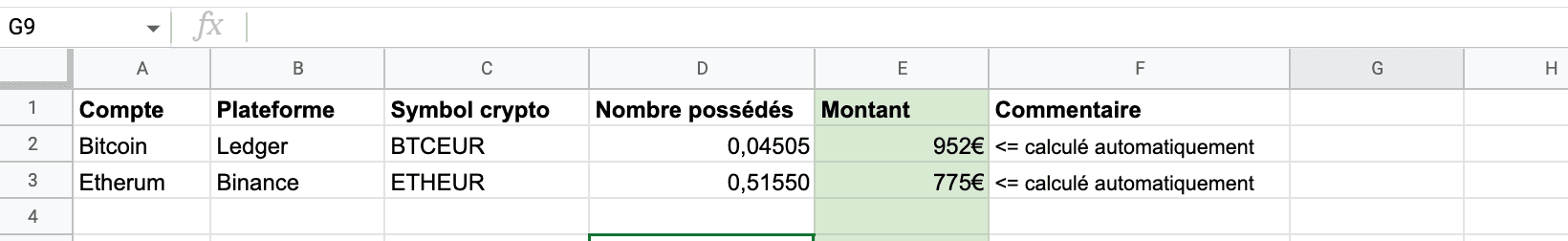 Suivi crypto-monnaies